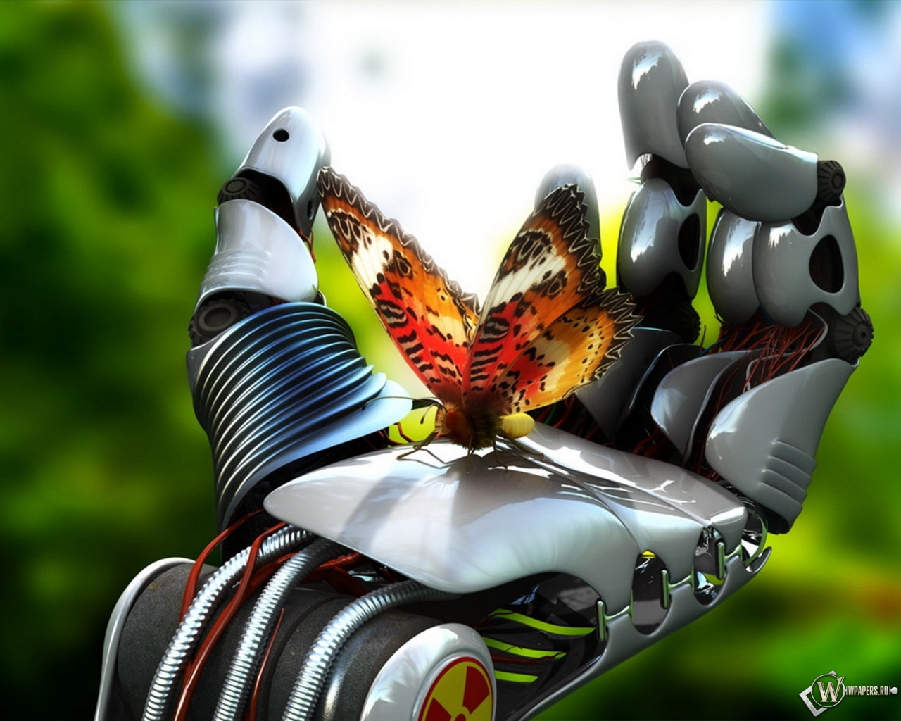 Робот с бабочкой 1280x1024