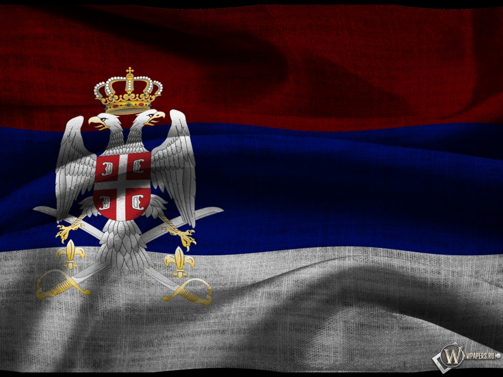 Флаг Сербии 1024x768