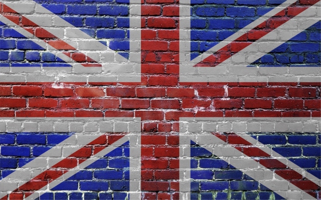 Флаг Великобритании на стене