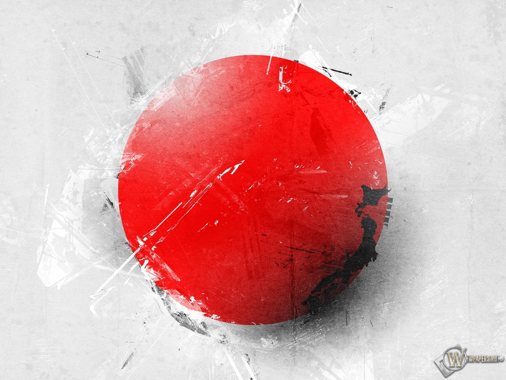 Японский флаг 1024x768