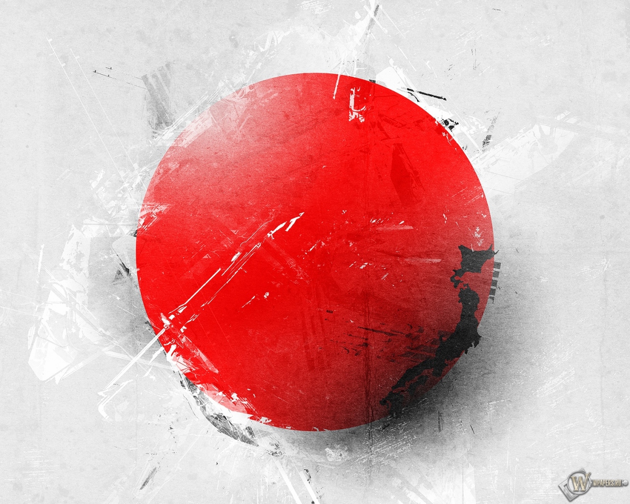 Японский флаг 1280x1024