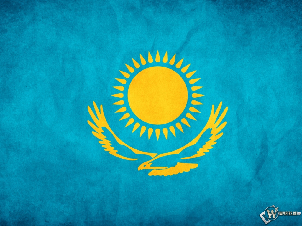 Флаг Казахстана 1024x768