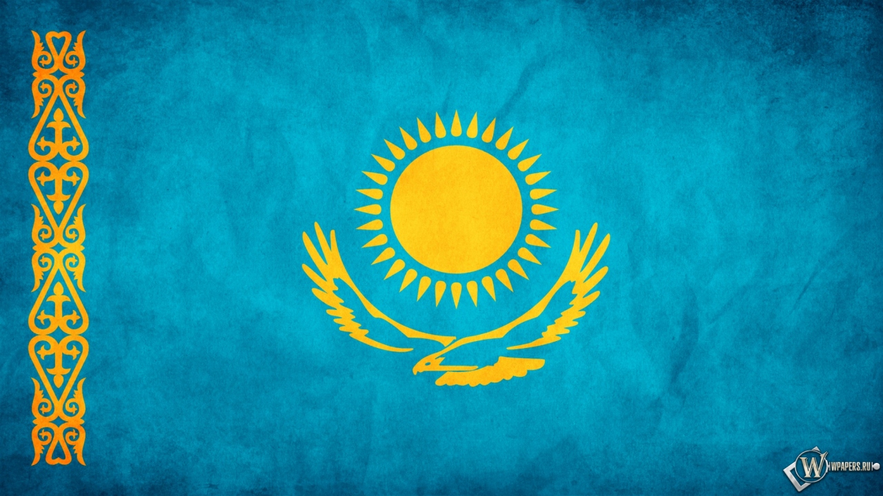 Флаг Казахстана 1280x720