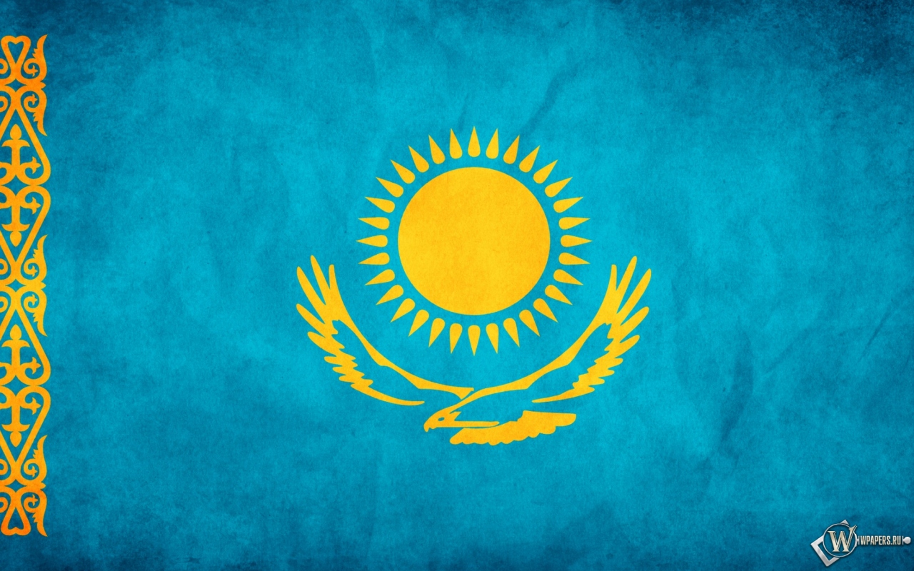 Флаг Казахстана 1280x800