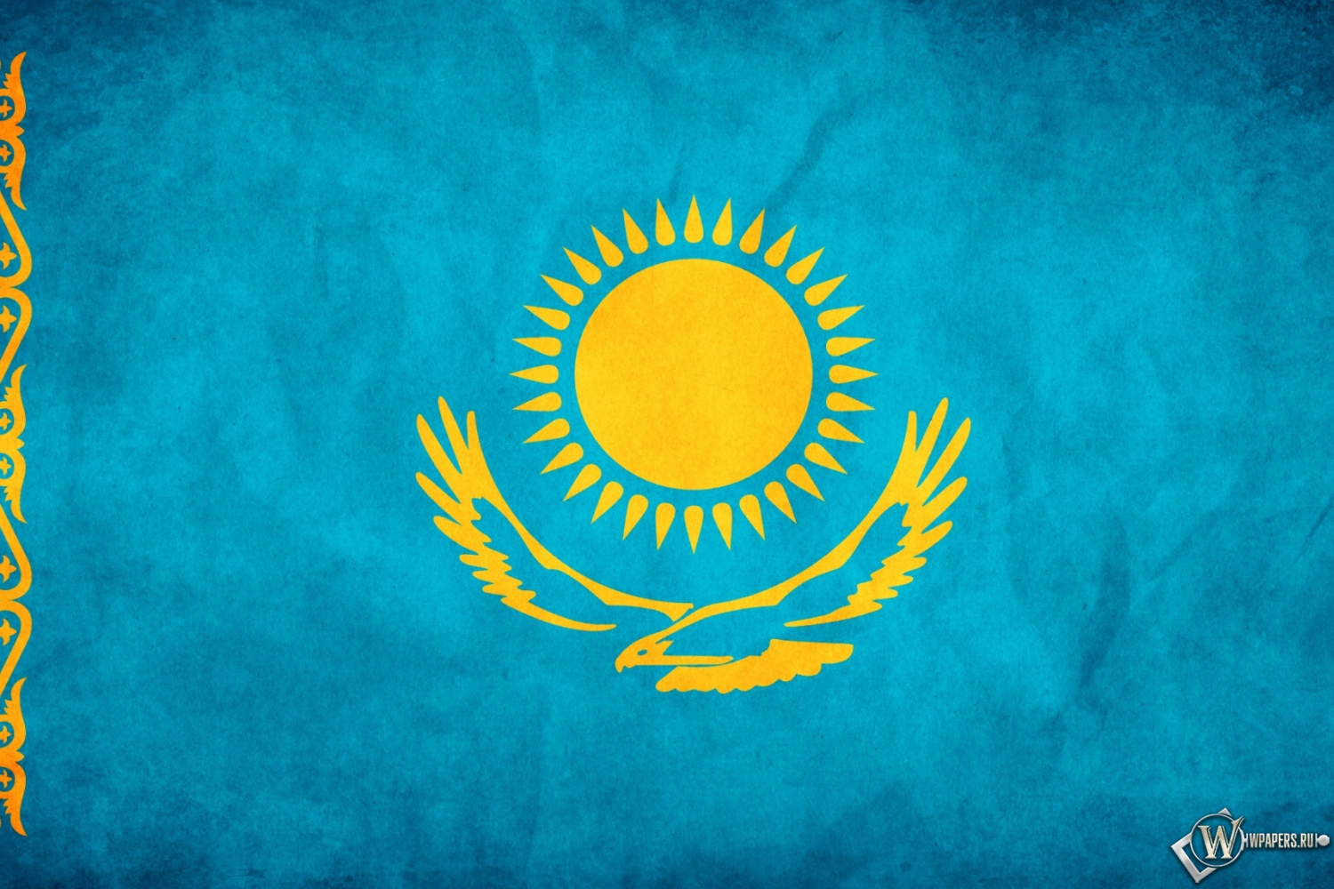 Флаг Казахстана 1500x1000