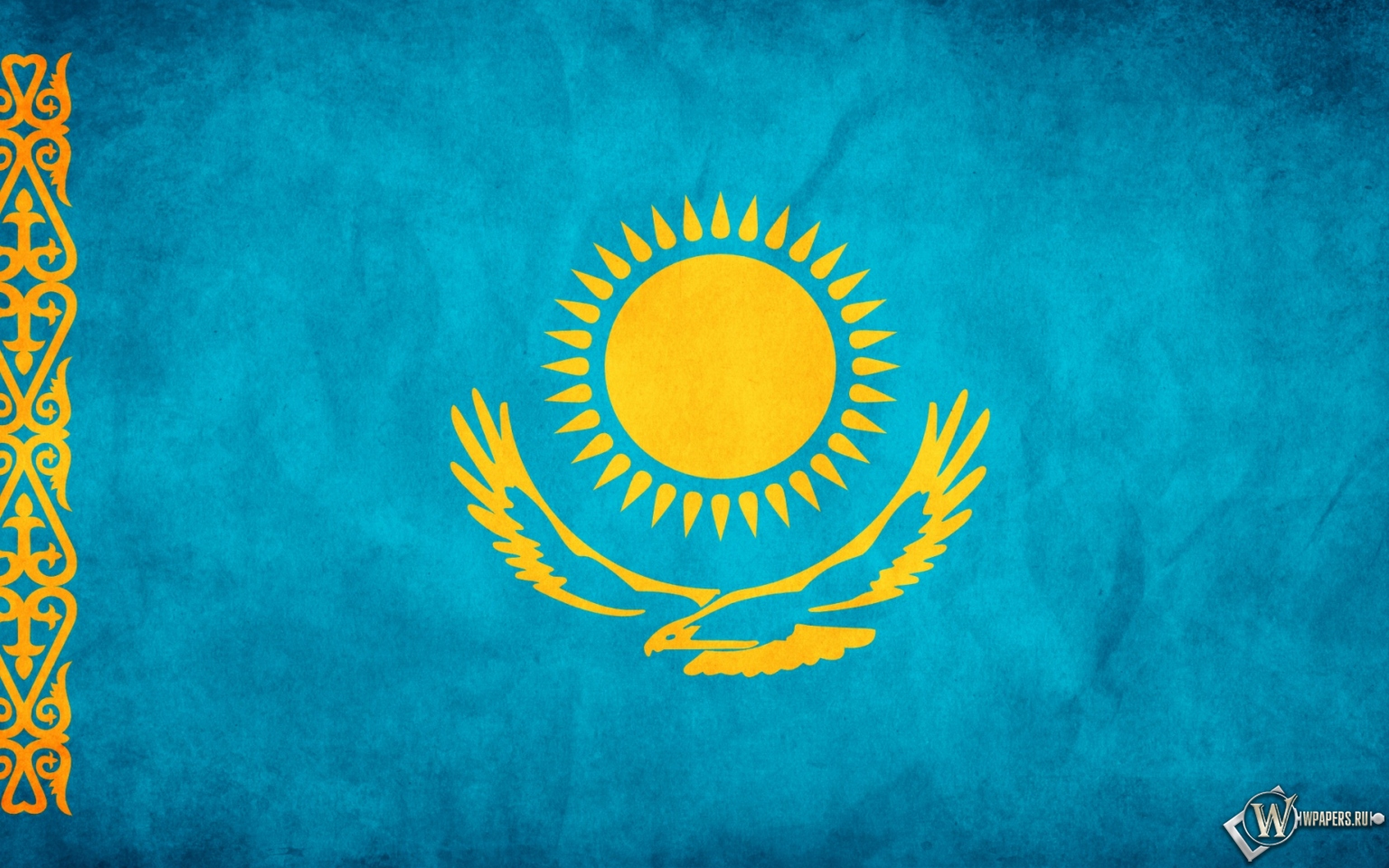 Флаг Казахстана 1536x960