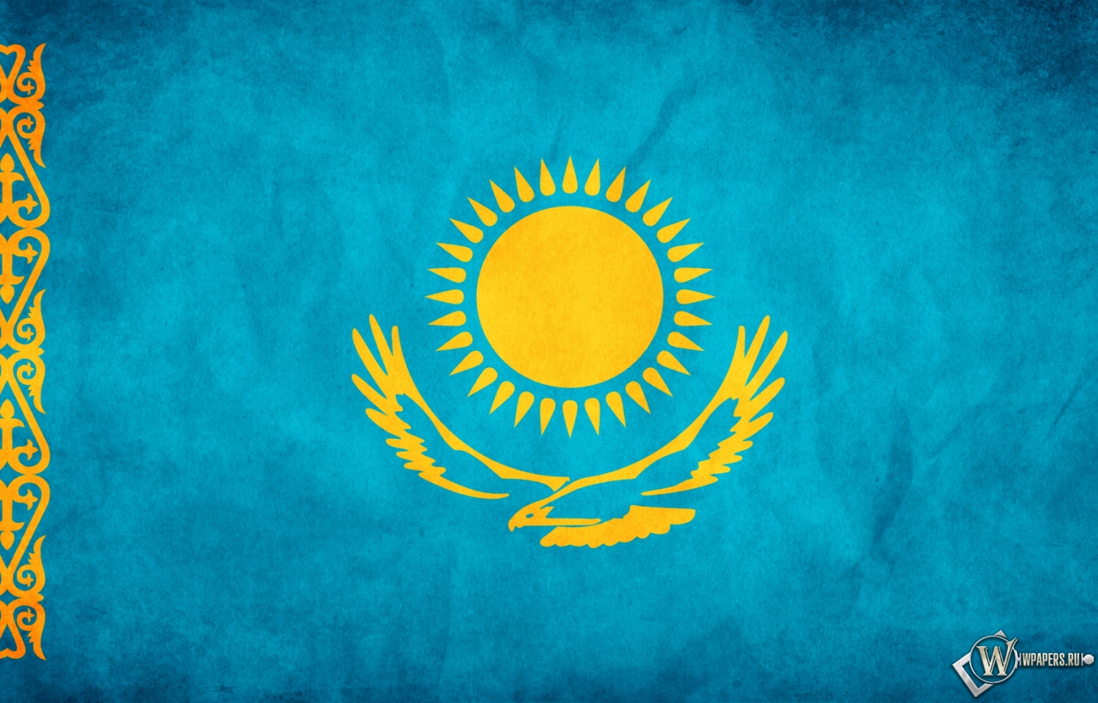 Флаг Казахстана 1600x1024