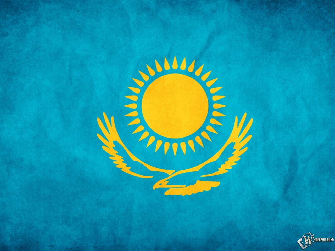Нарисовать казахстанский флаг