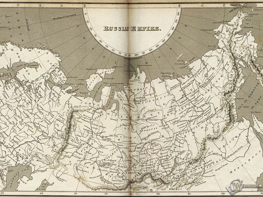 Карта Российской империи 1024x768