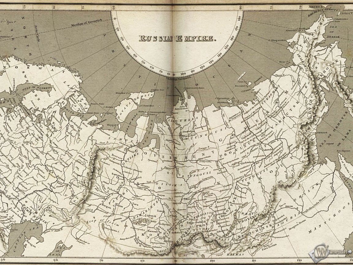 Карта Российской империи 1152x864