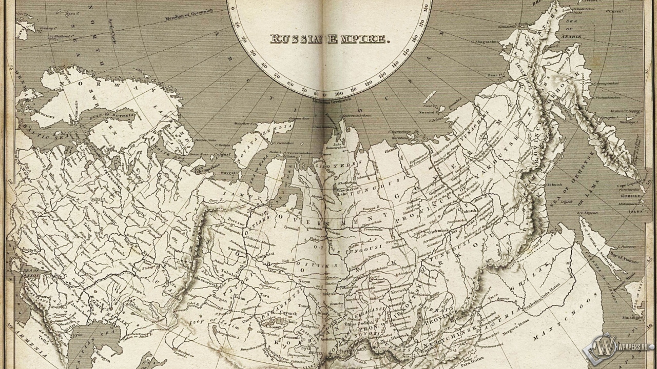 Карта Российской империи 1280x720