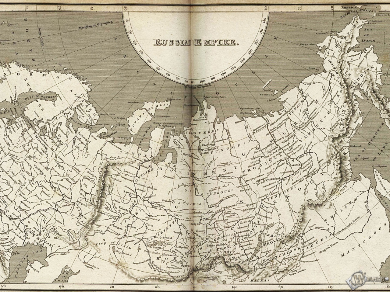 Карта Российской империи 1280x960