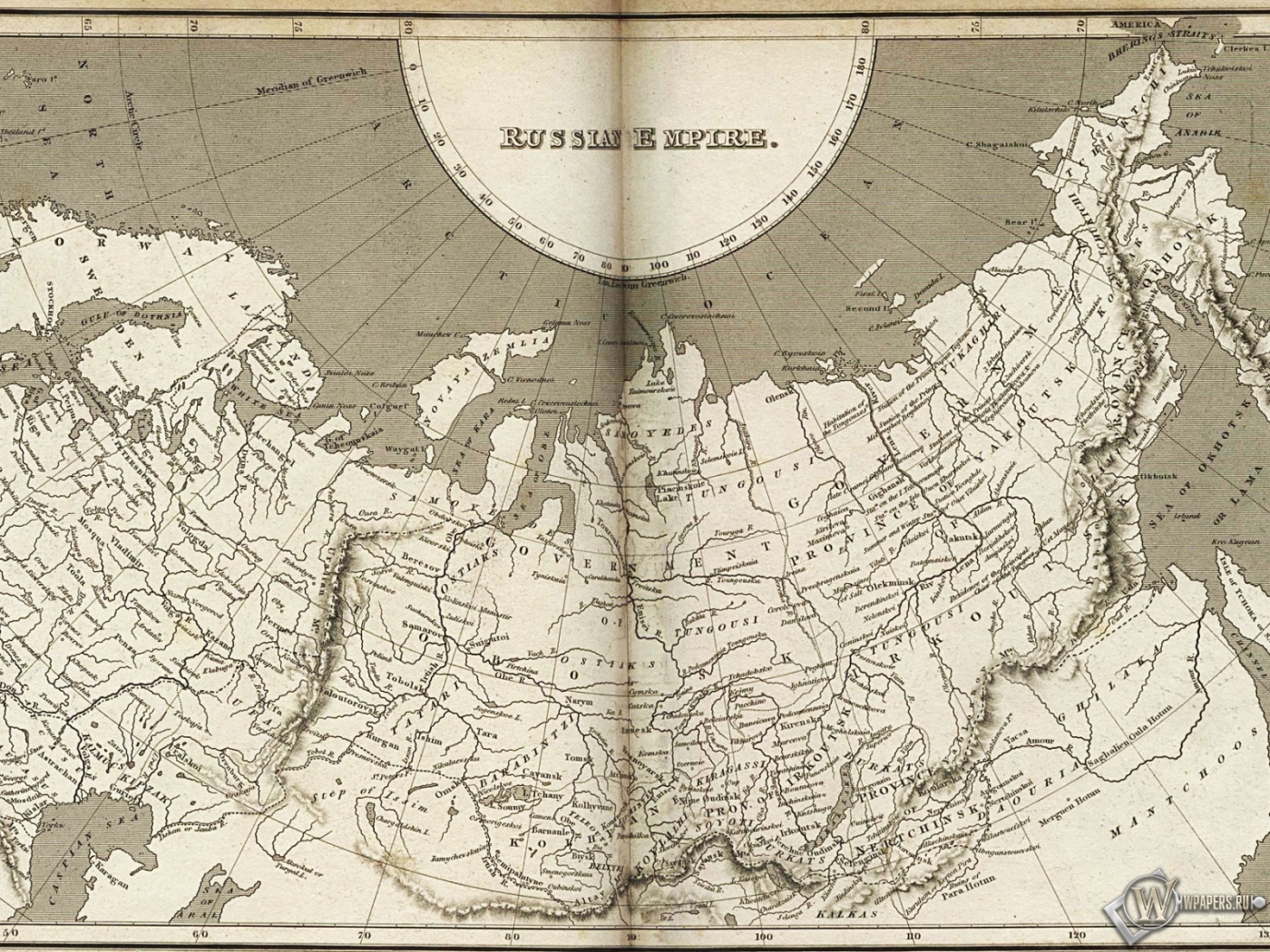 Карта Российской империи 1400x1050