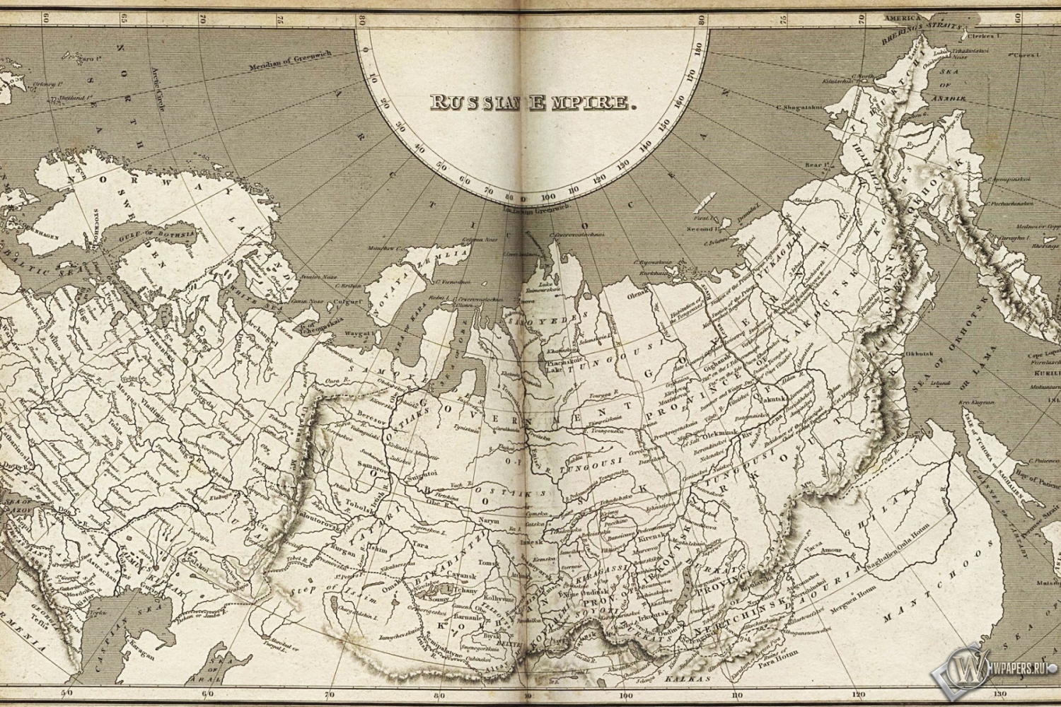 Карта Российской империи 1500x1000