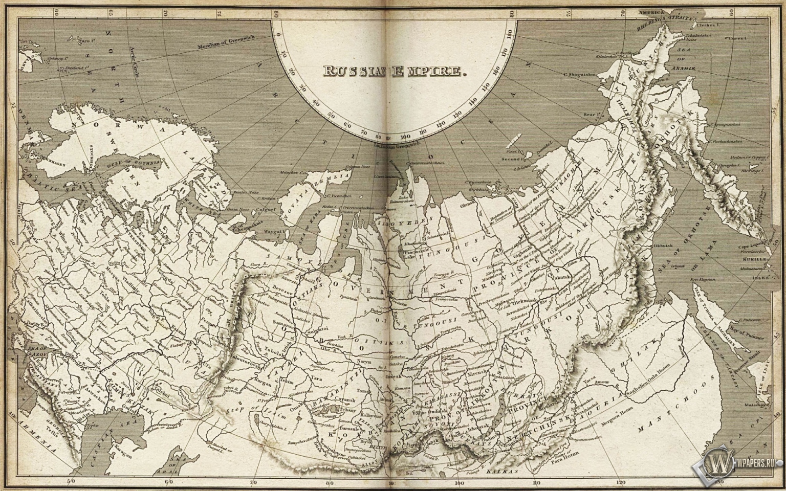 Карта Российской империи 1536x960