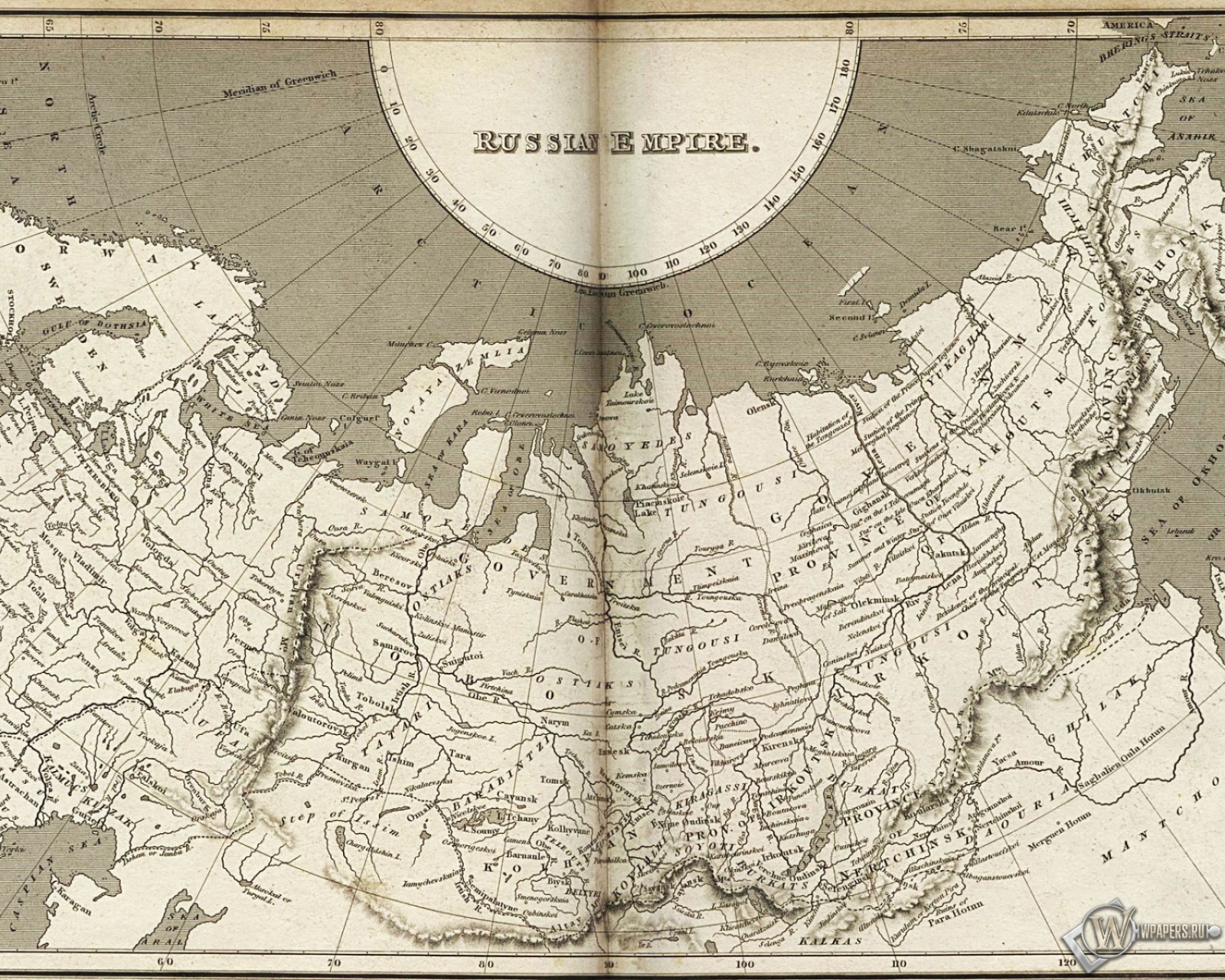 Карта Российской империи 1600x1280