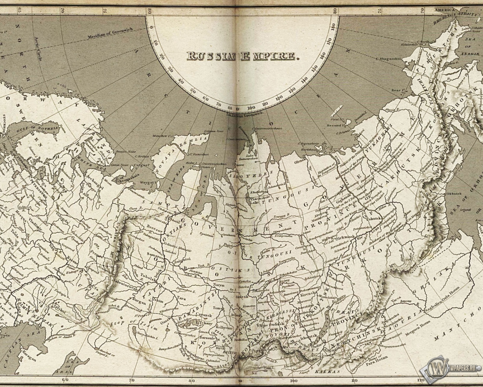 Карта Российской империи 1920x1536