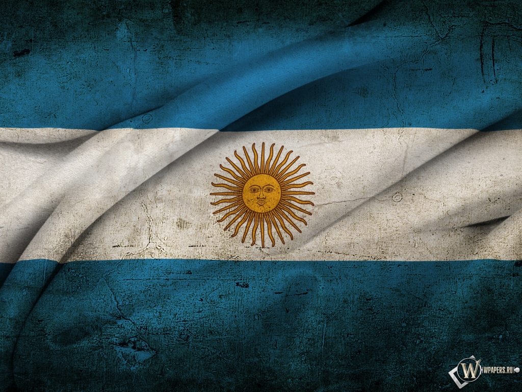 Флаг Аргентины 1024x768