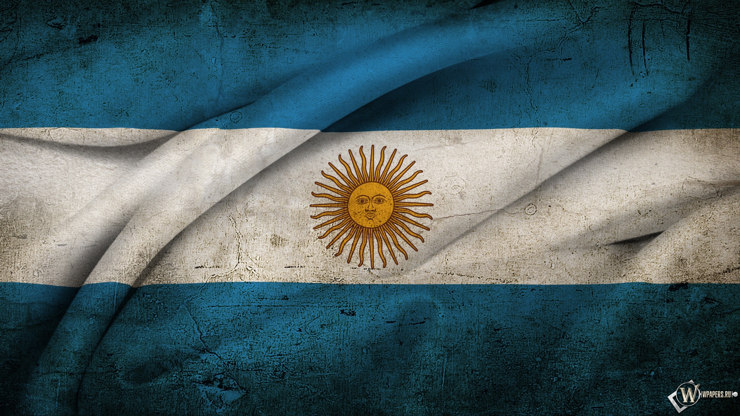 Флаг Аргентины 2560x1440