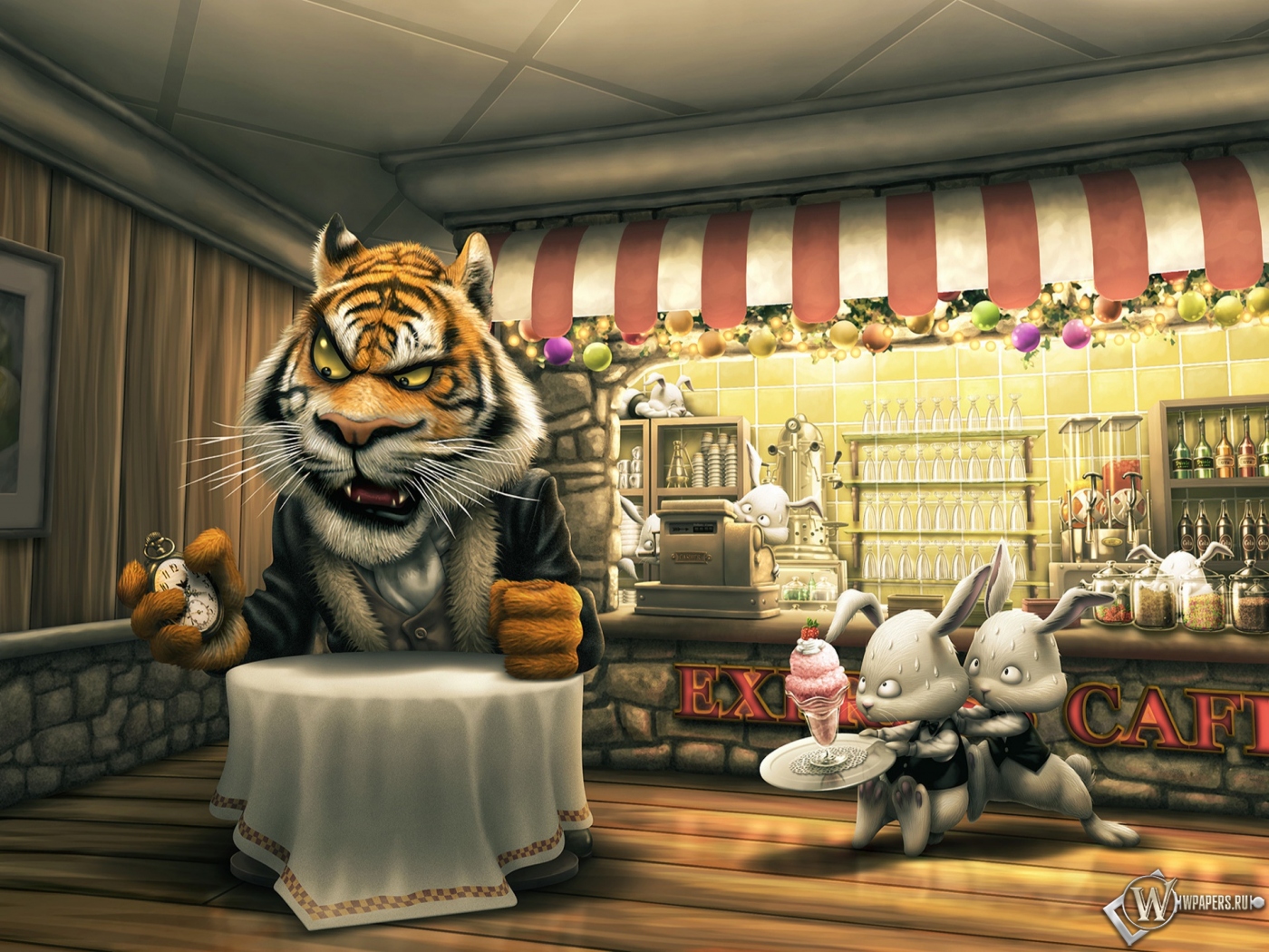 Тигр в кафе 1400x1050