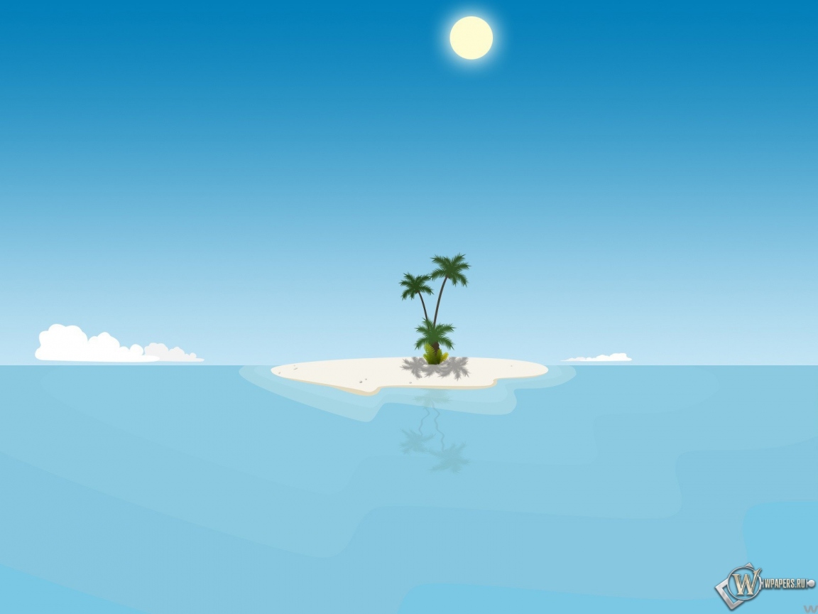 Остров с пальмой 1152x864