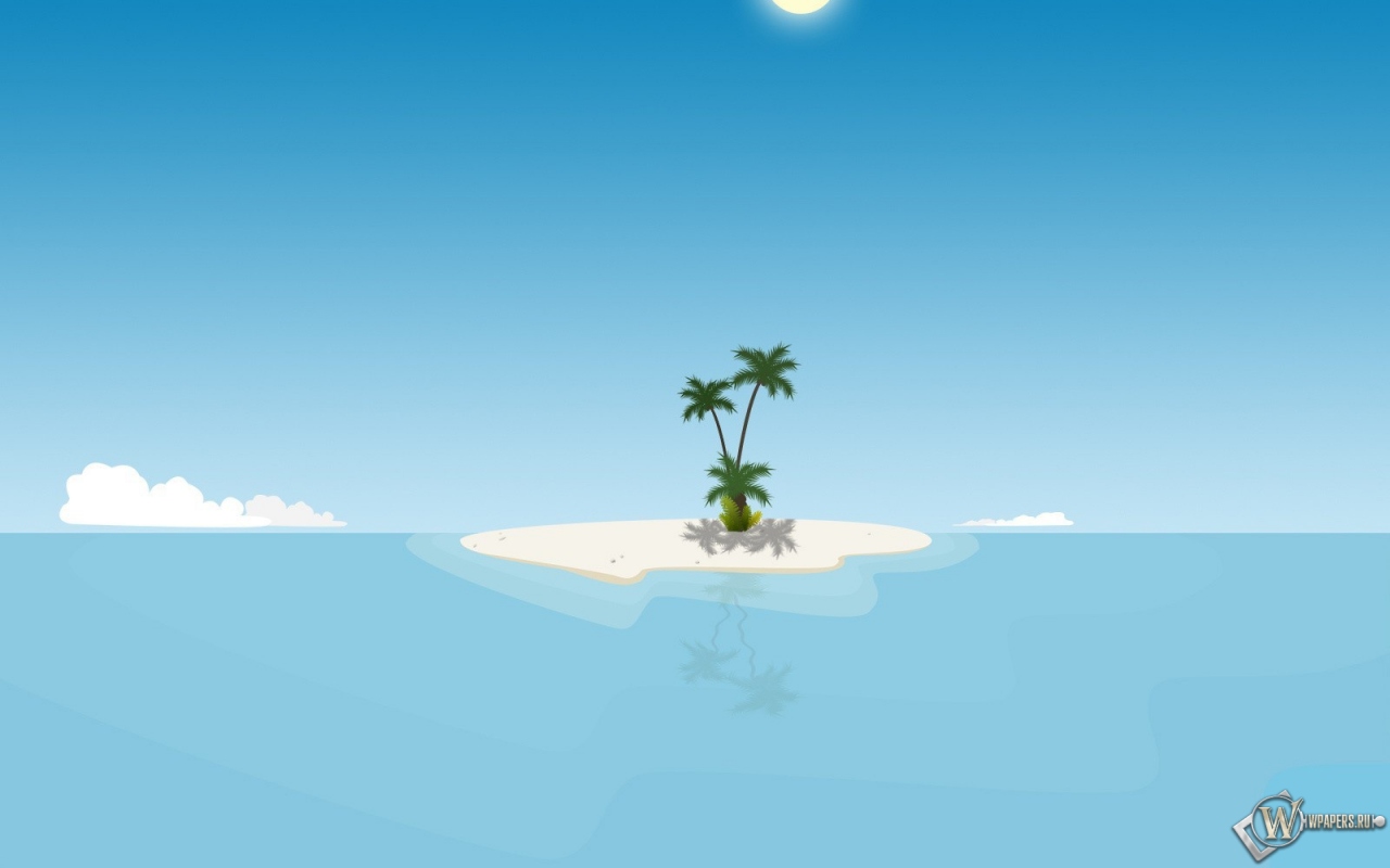 Остров с пальмой 1280x800