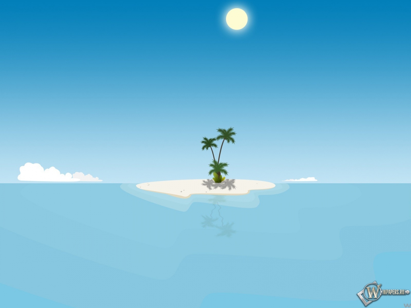 Остров с пальмой 1400x1050
