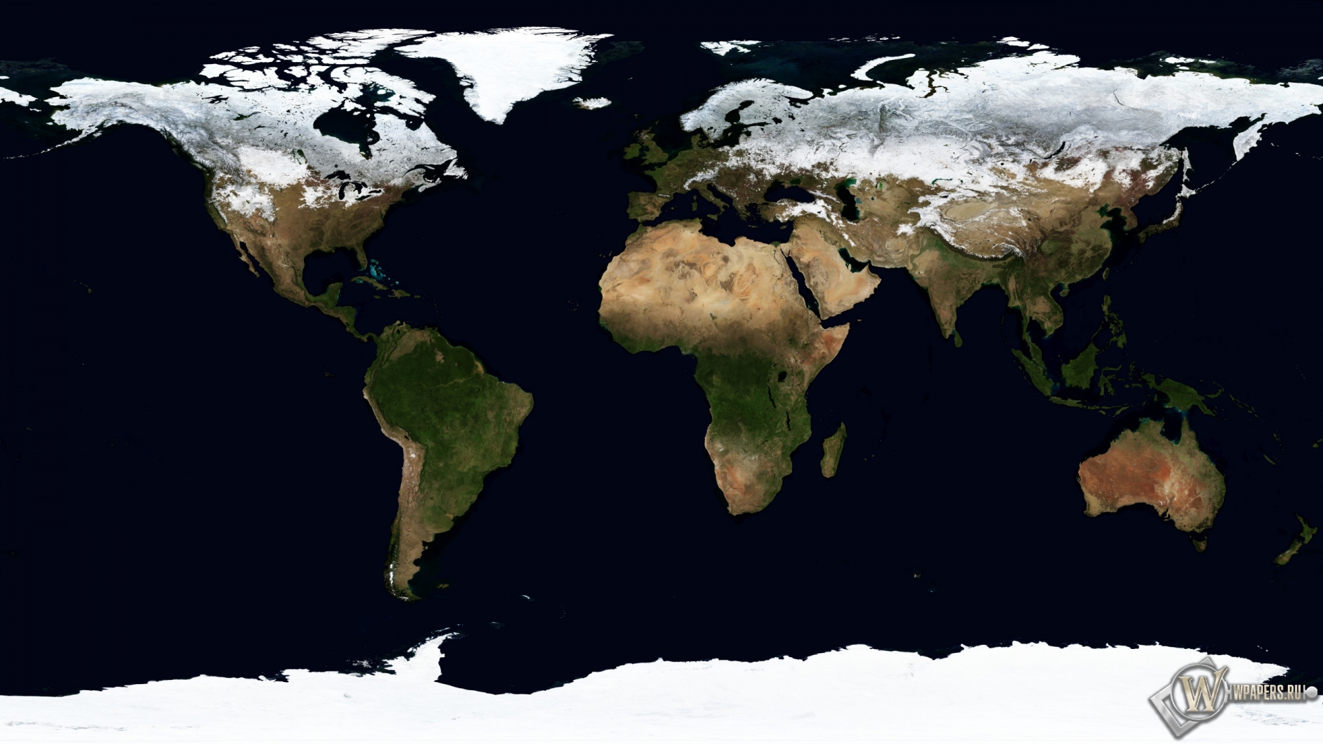 Карта мира в ледниковый период 1920x1080