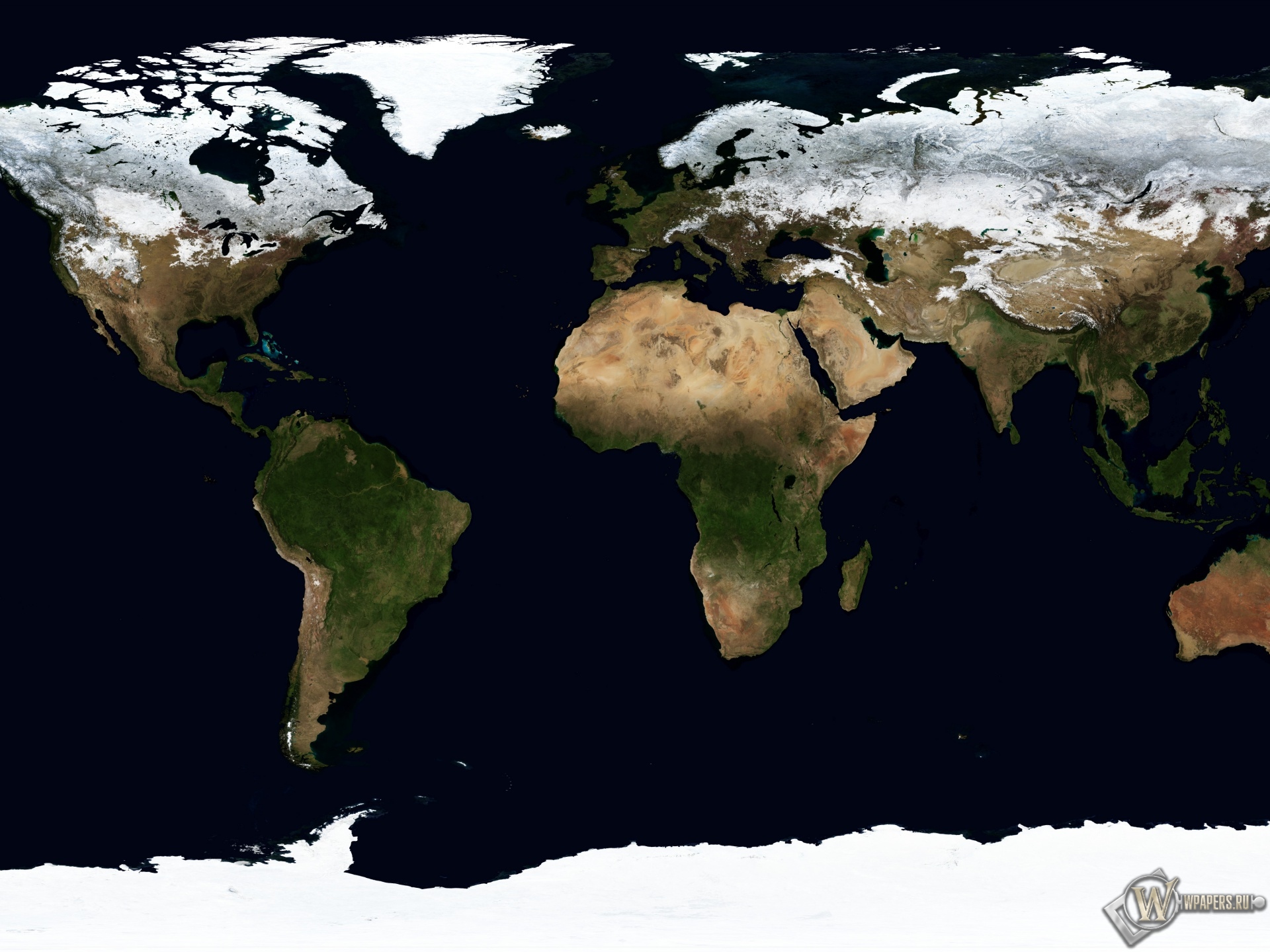 Карта мира в ледниковый период 1920x1440