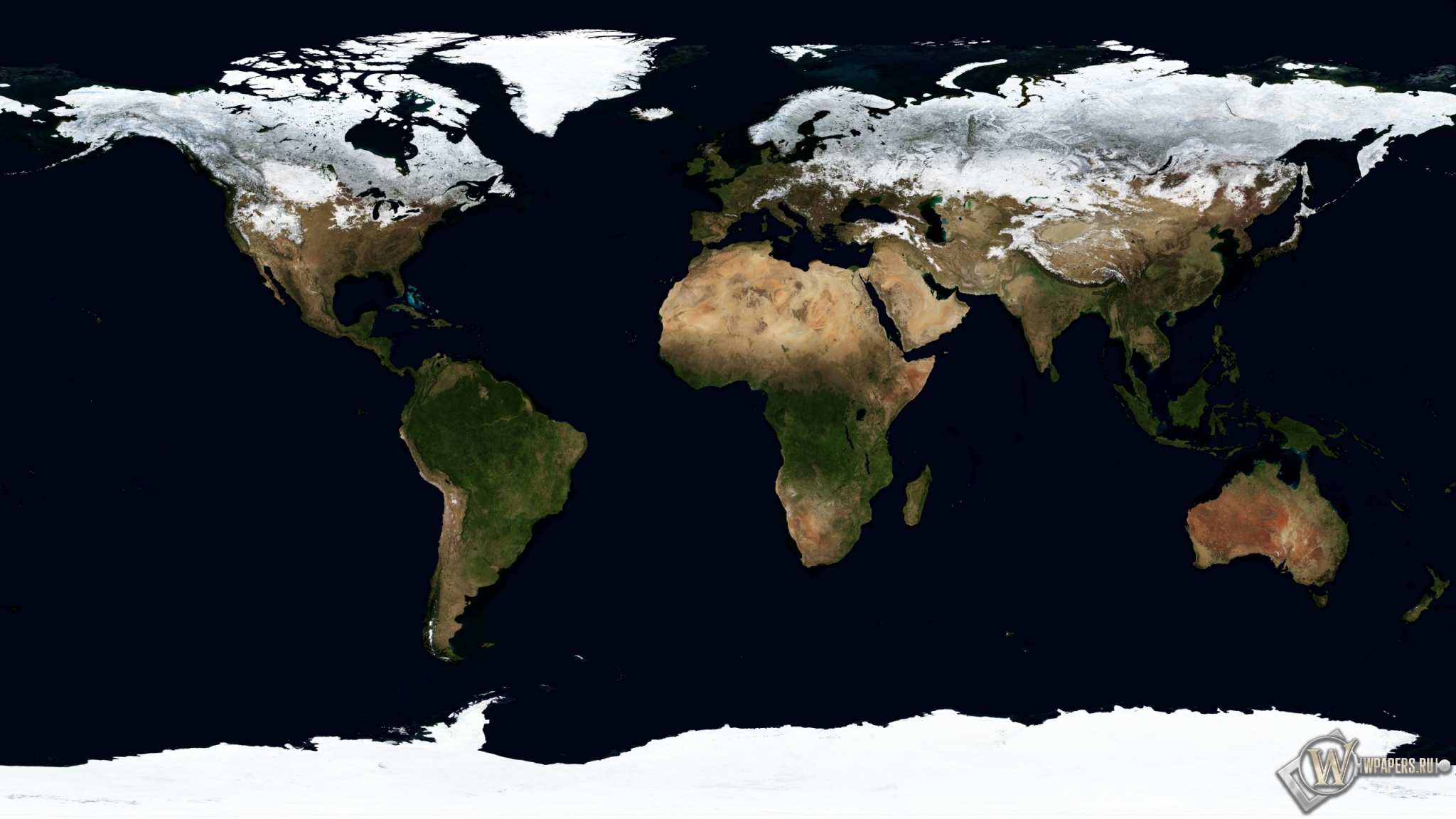 Карта мира в ледниковый период 2048x1152