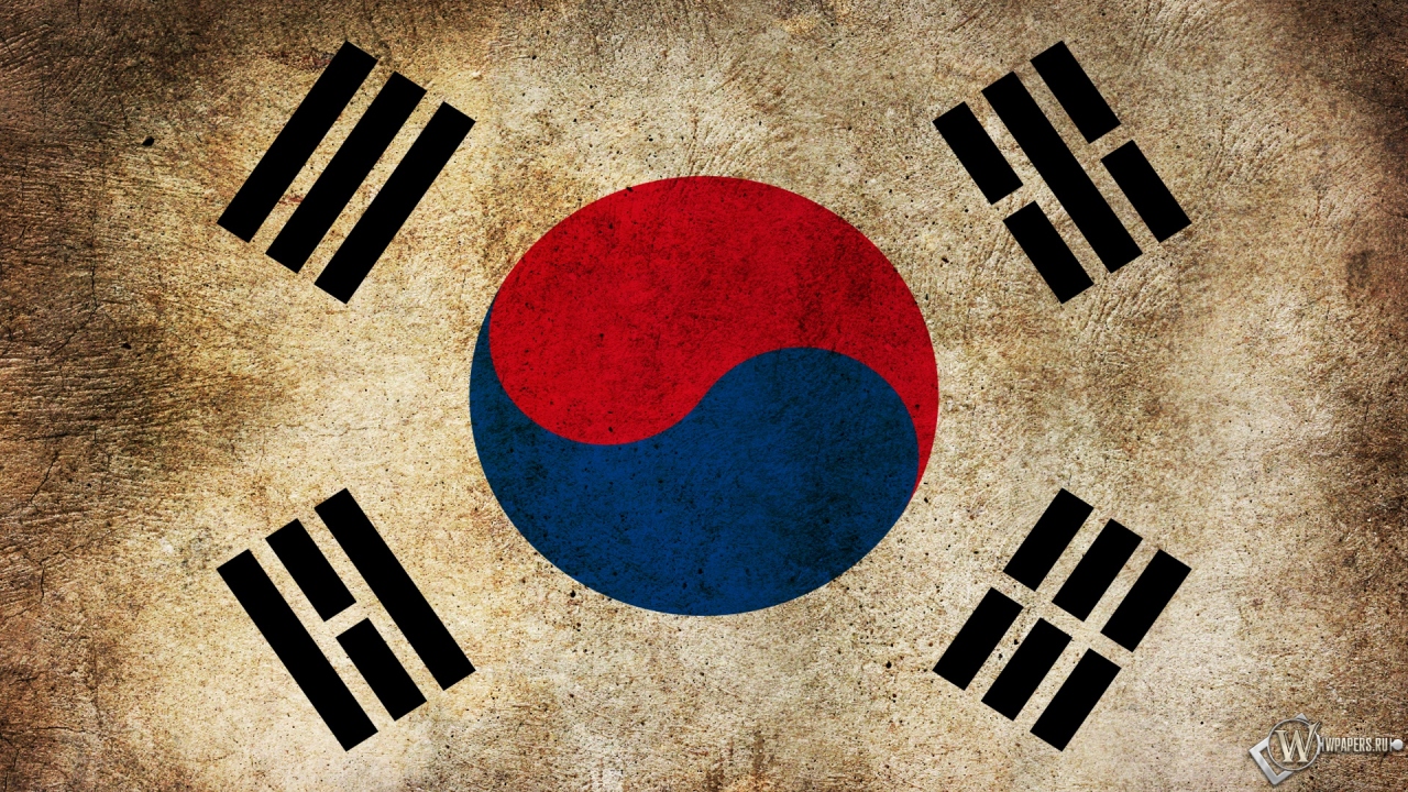Флаг Кореи 1280x720