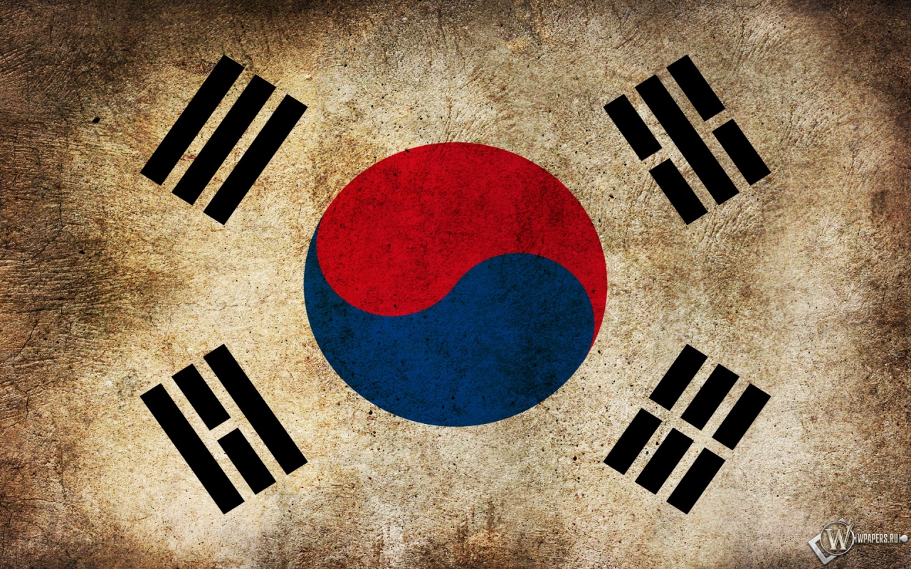 Флаг Кореи 1280x800