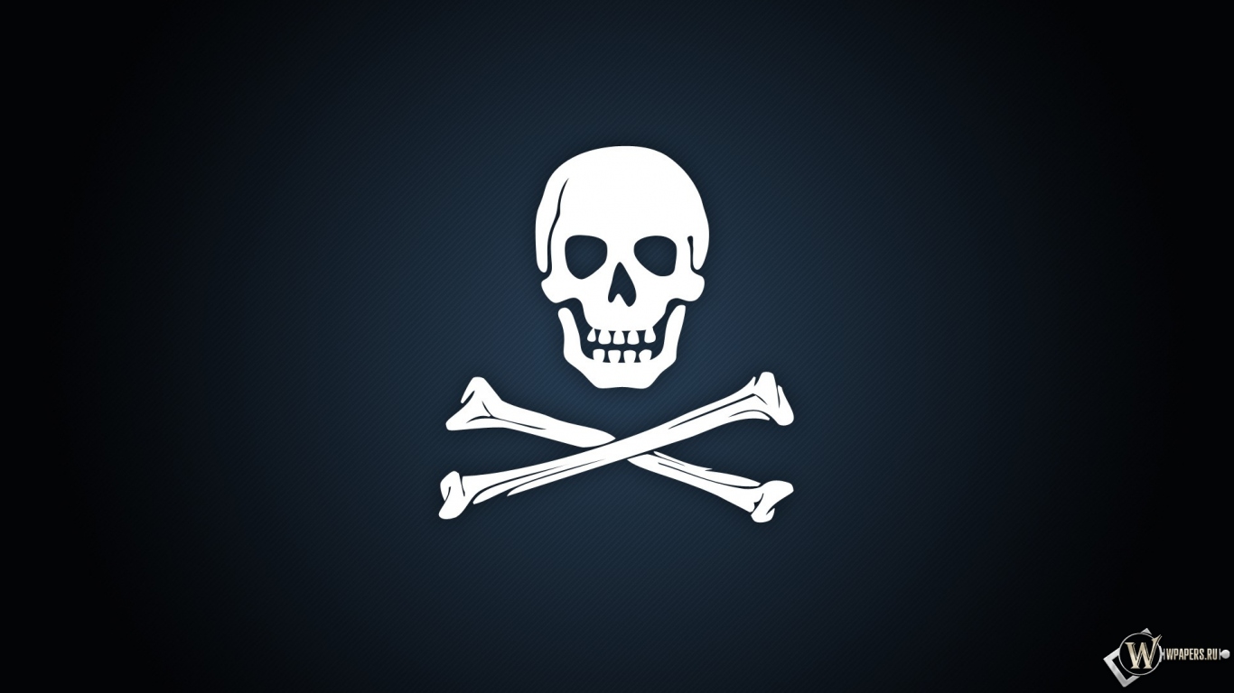 Пиратская эмблема 1366x768