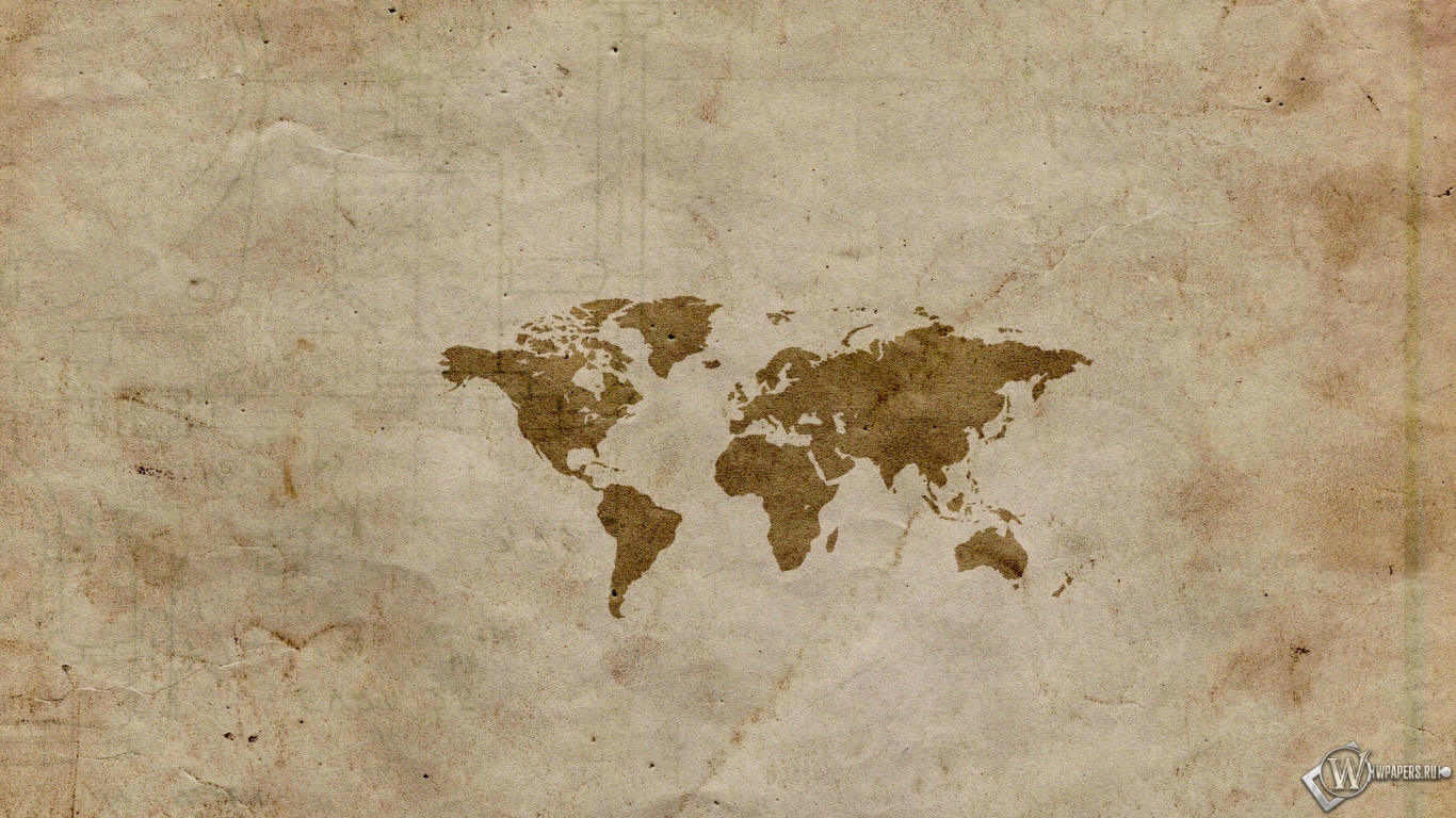 Карта мира 1366x768