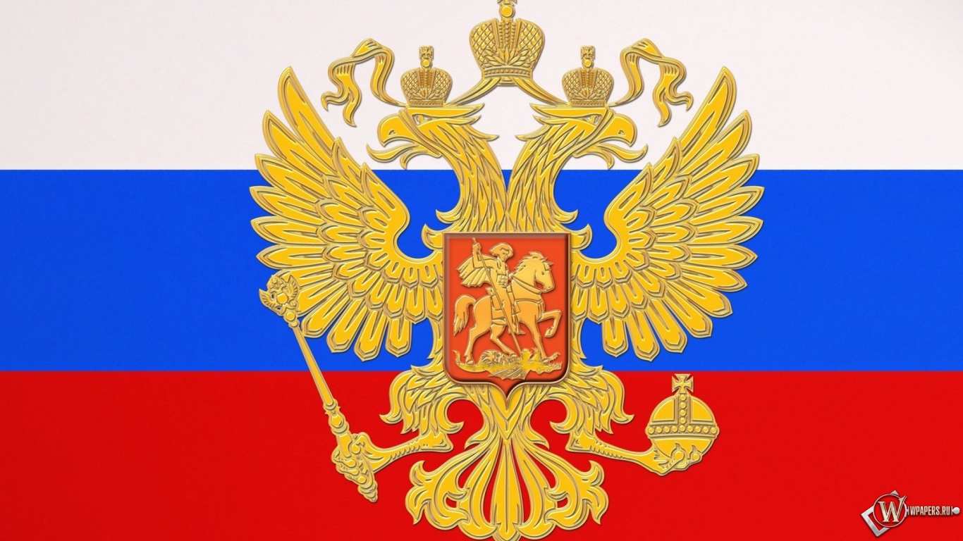 Флаг России 1366x768