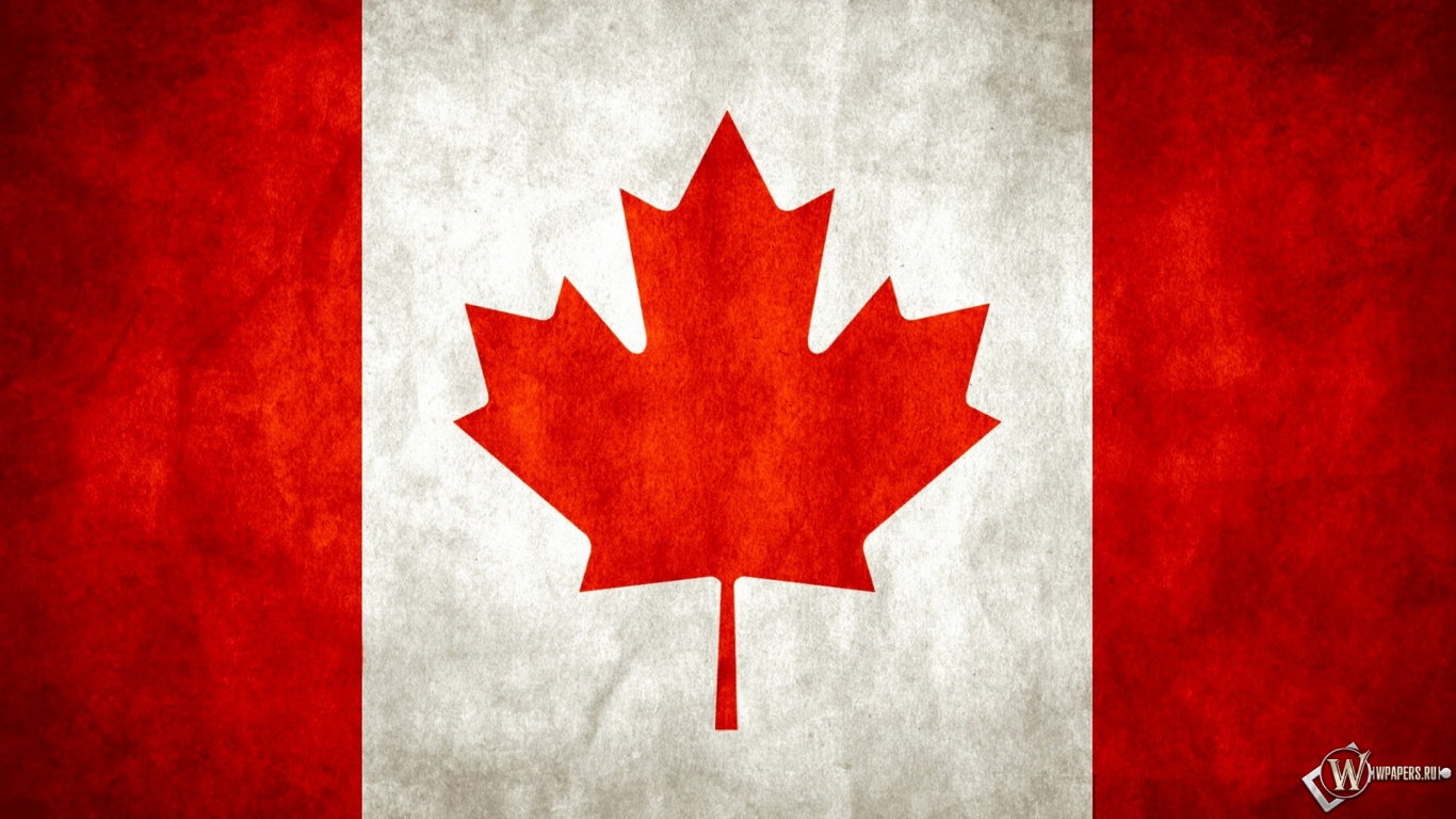 Флаг Канады 1366x768