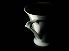 Обои Чашка в темноте: Чёрный, Кофе, Чёрный фон, Стиль, Чашка, Разное