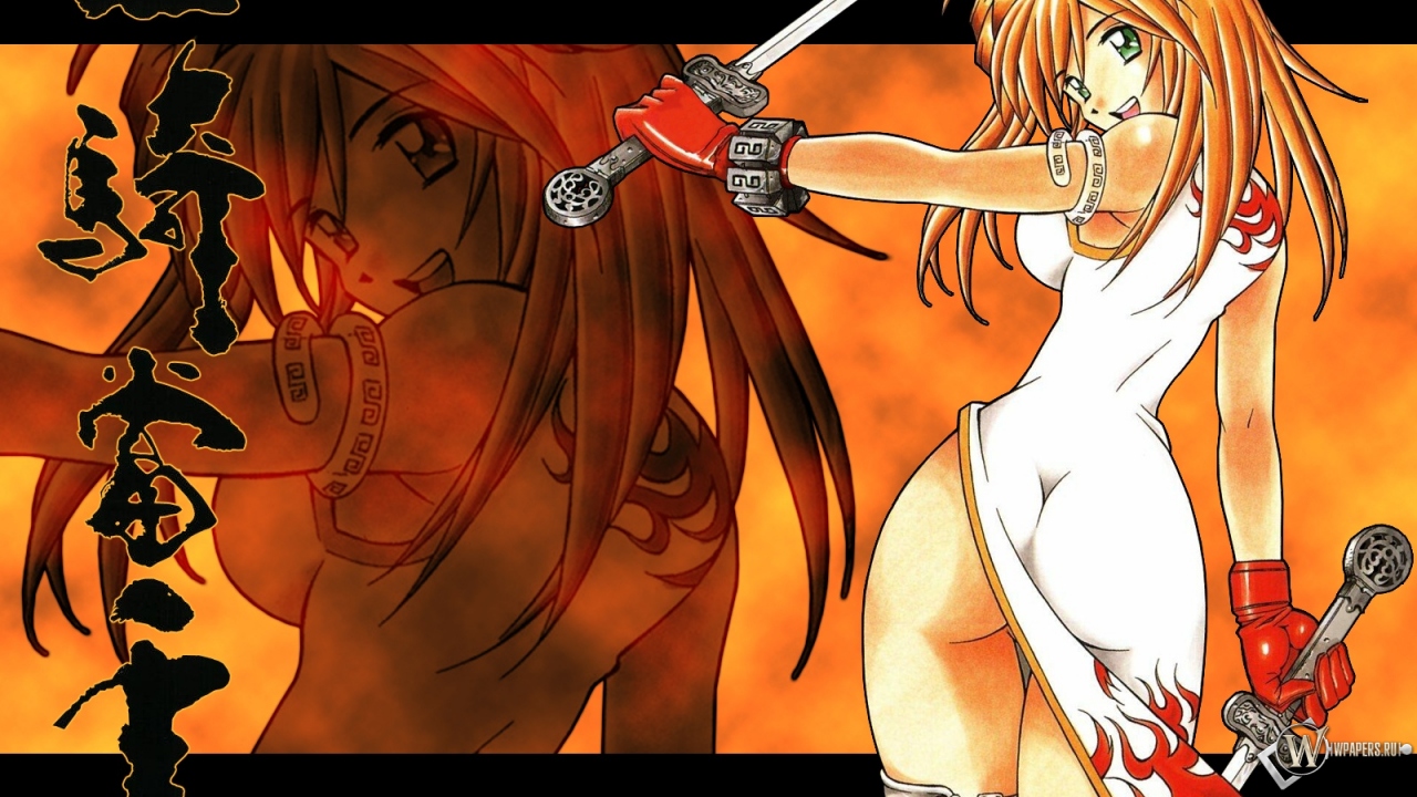 Anime Ikki Tousen (Школьные войны) 1280x720