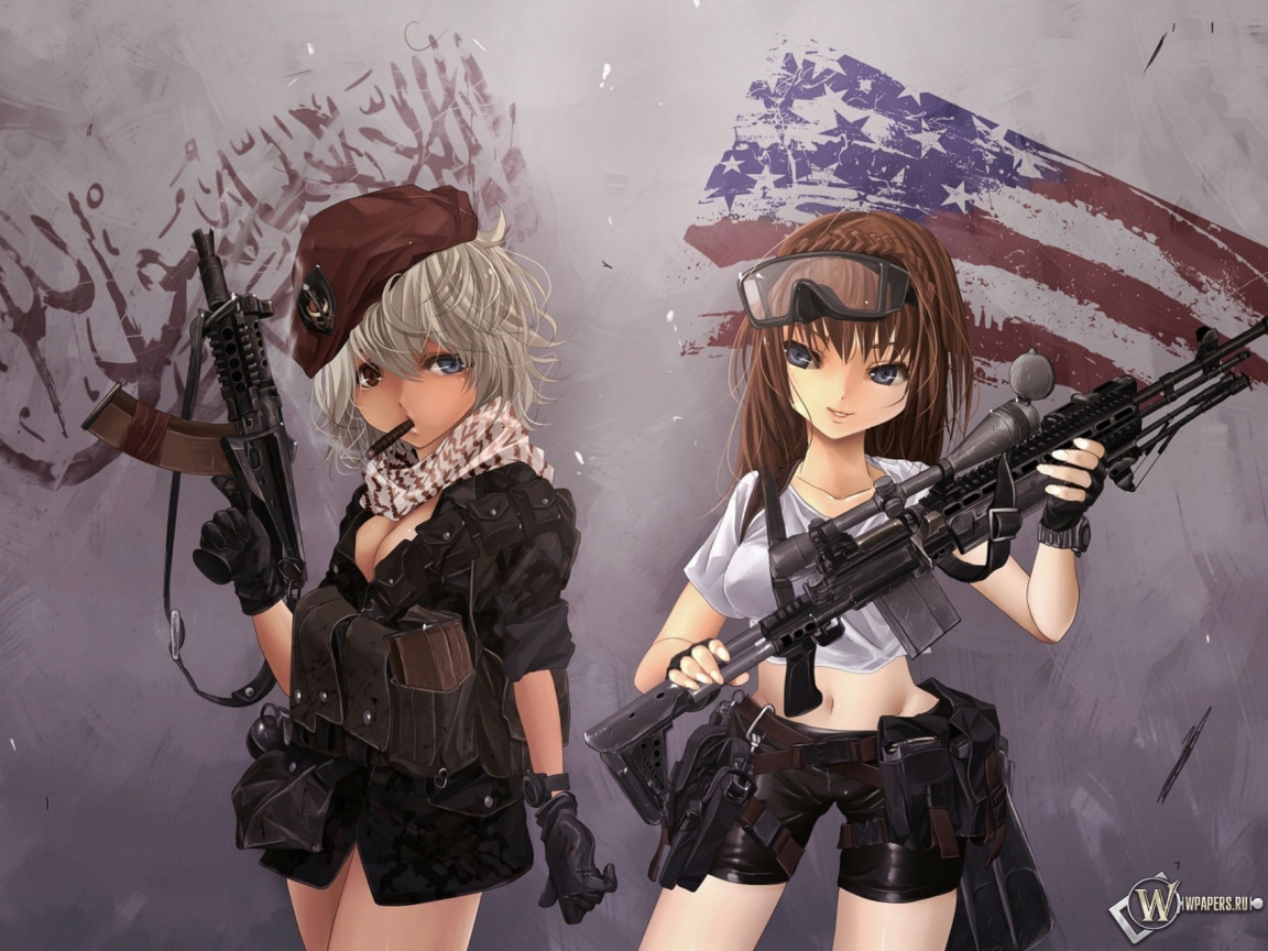 Девочки с оружием 1152x864