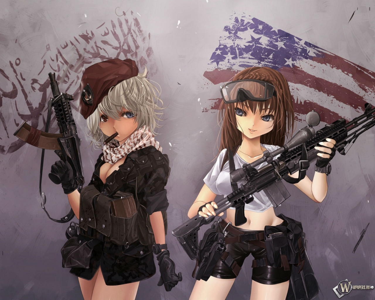 Девочки с оружием 1280x1024