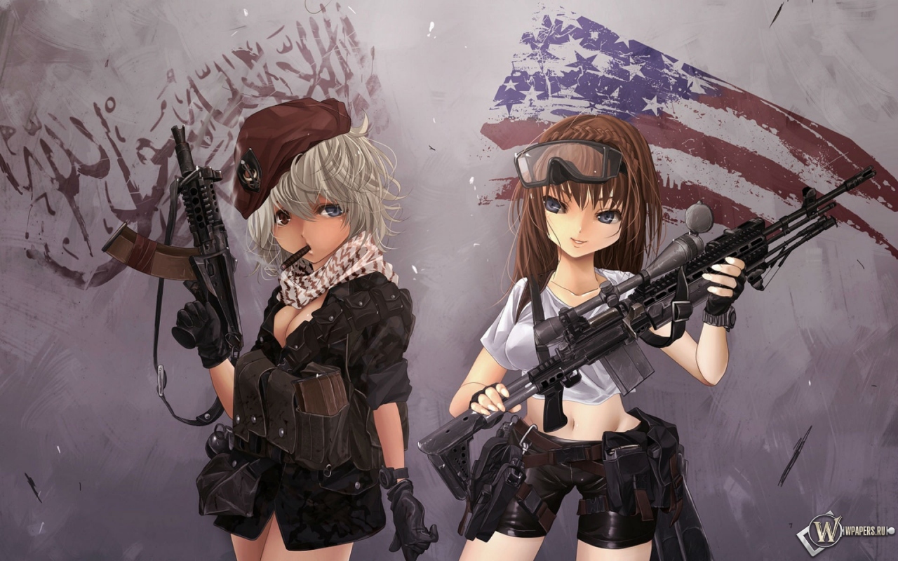 Девочки с оружием 1280x800