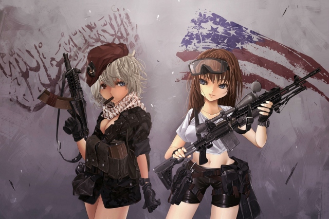 Девочки с оружием