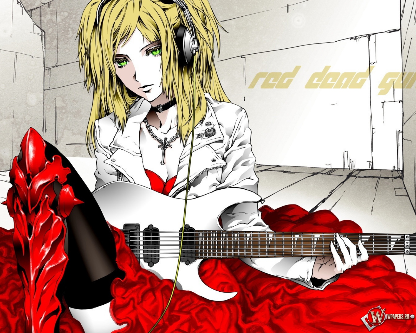 Девушка с гитарой 1600x1280