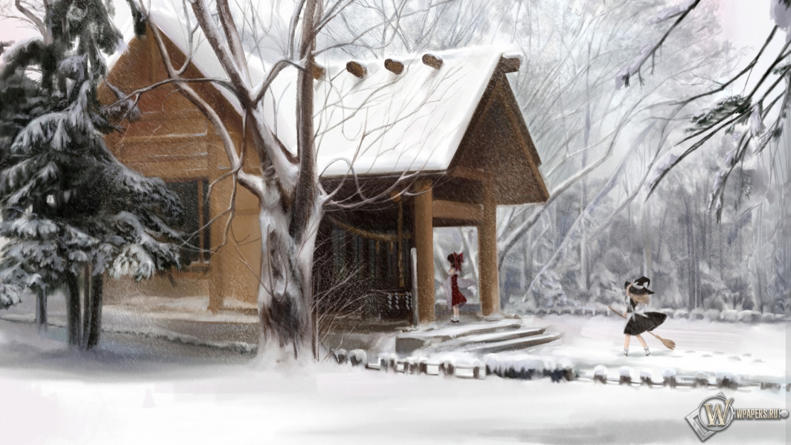 Зимний дом 1600x900
