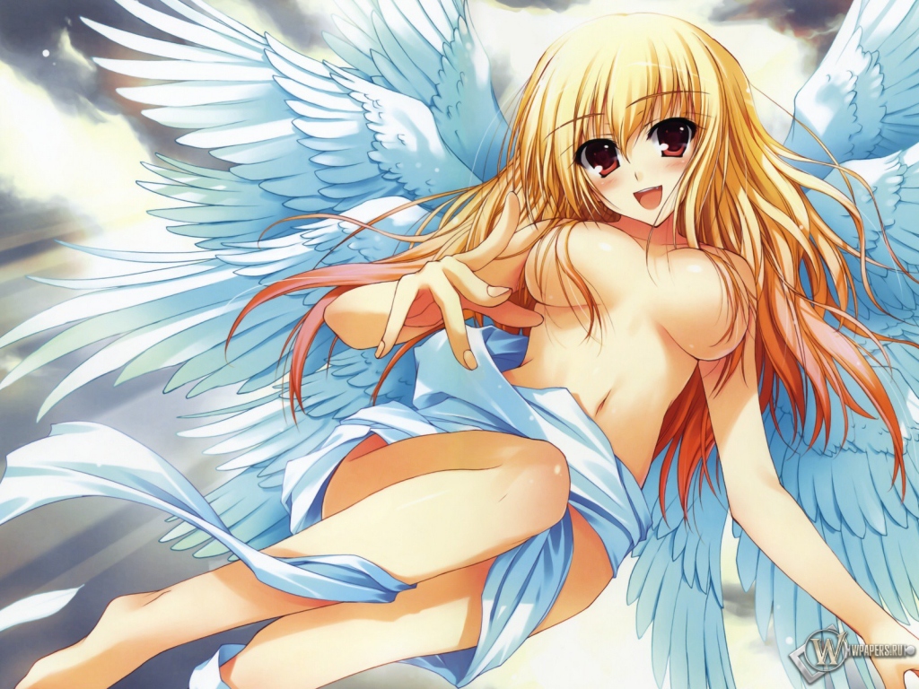 Девушка ангел 1024x768