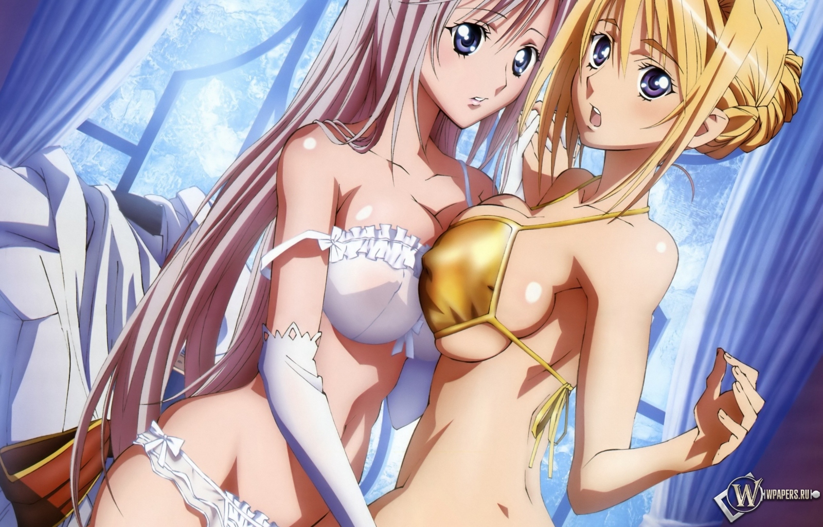 Скачать обои Аниме - Princess Lover - Любимец принцесс (Нижнее бельё,  Девушки, Удивление, Princess Lover) для рабочего стола 1600х1024 (25:16)  бесплатно, Картинки Аниме - Princess Lover - Любимец принцесс Нижнее бельё,  Девушки,