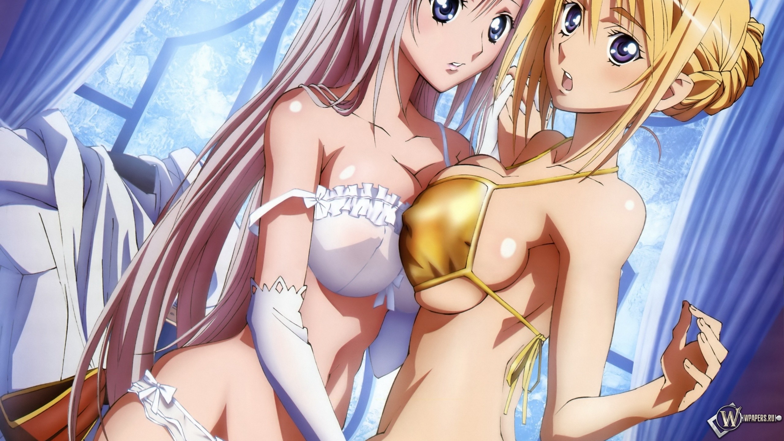 Скачать обои Аниме - Princess Lover - Любимец принцесс (Нижнее бельё,  Девушки, Удивление, Princess Lover) для рабочего стола 2560х1440 (16:9)  бесплатно, Картинки Аниме - Princess Lover - Любимец принцесс Нижнее бельё,  Девушки,