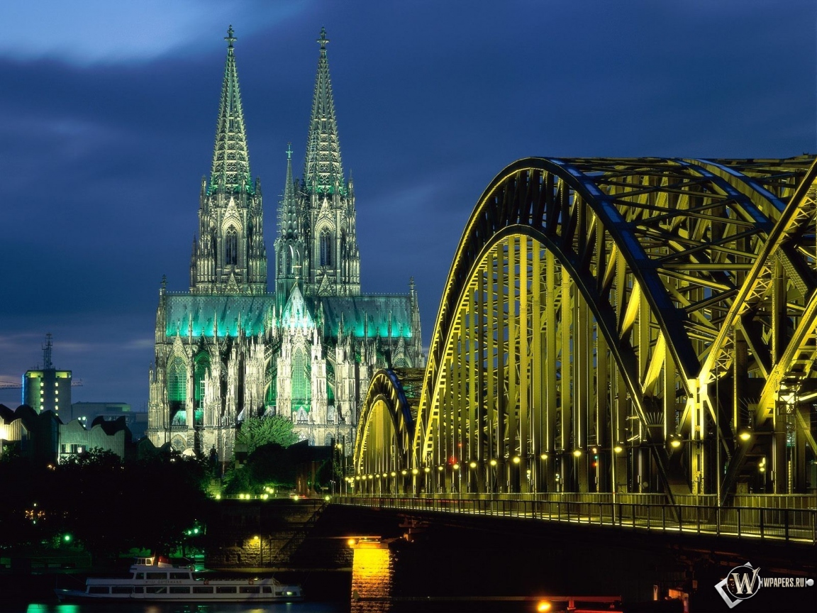 Cologne Cathedral Hohenzollern Bridge Germany 1152x864