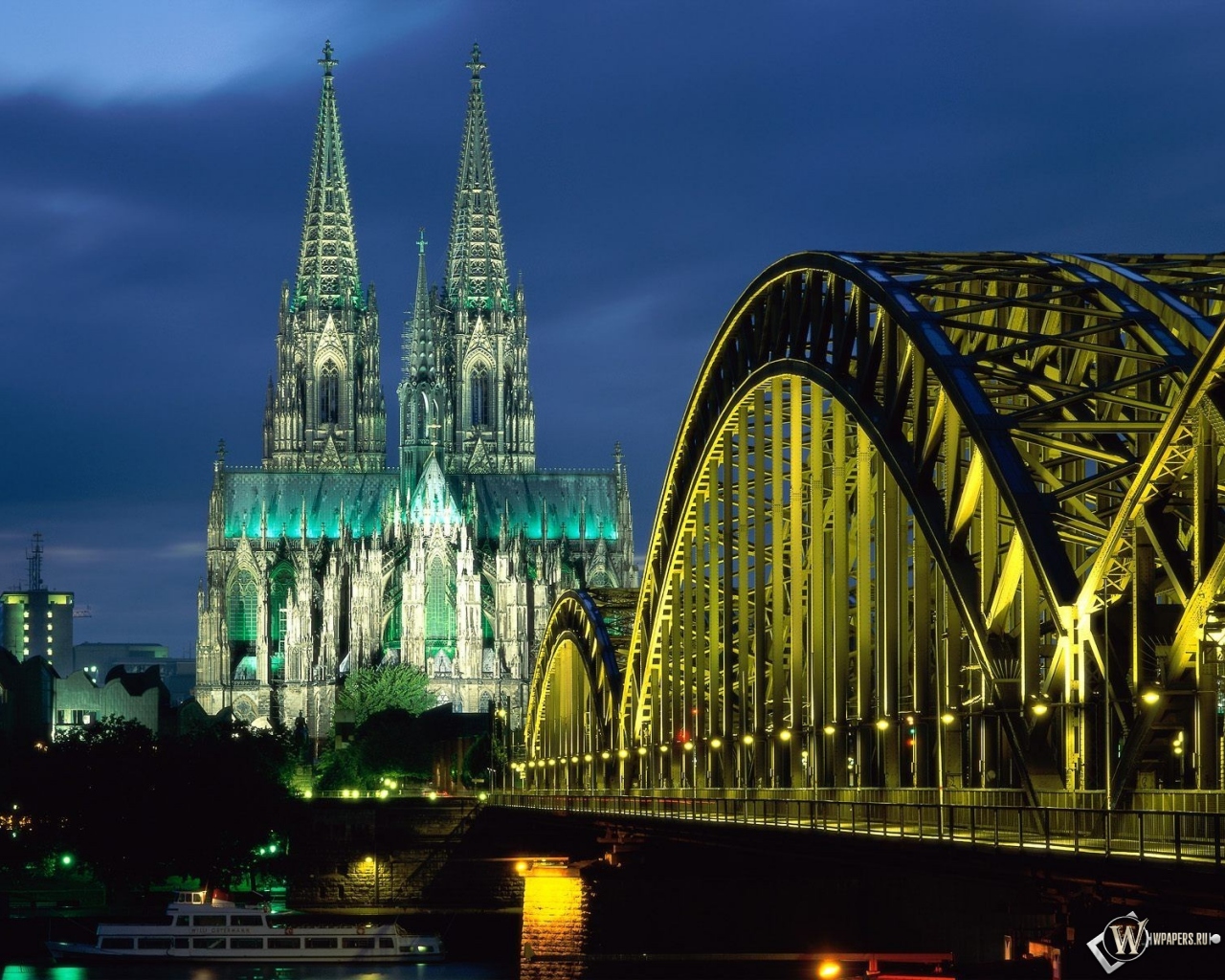 Cologne Cathedral Hohenzollern Bridge Germany 1280x1024