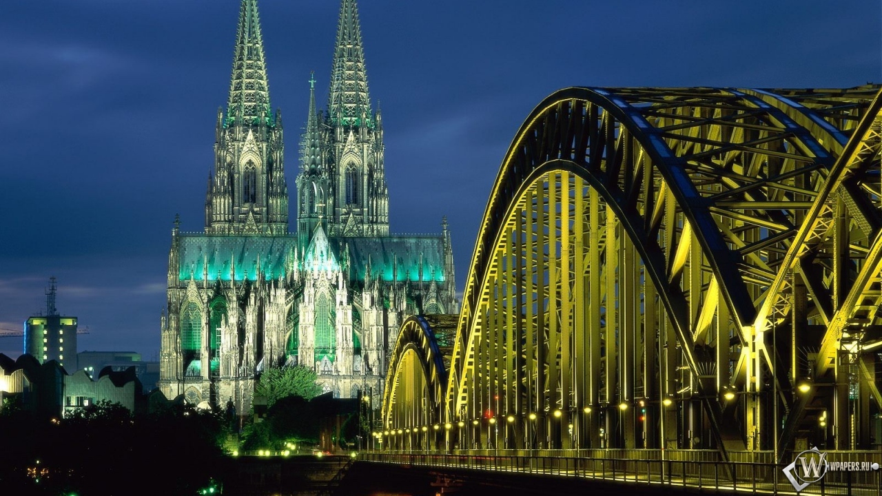 Cologne Cathedral Hohenzollern Bridge Germany 1280x720